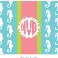 Seahorse Ribbon in Teal Foldover Note