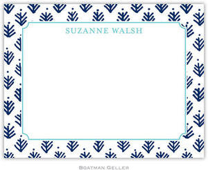 Sprig Navy Flat Notecard