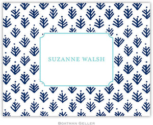 Sprig Navy Foldover Note