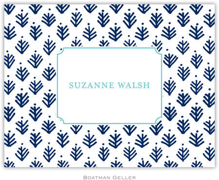 Sprig Navy Foldover Note
