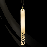 Stick Pendant with Monogram