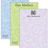Personalized Swirl Notepad Collection