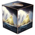 Nautical Sailboat Tissue Box Cover
