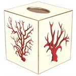 Red Coral Tissue Box Cover