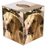 Yellow Lab Dog Tissue Box Cover