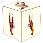 Antique Lobsters Tissue Box Cover
