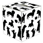 Dog Silhouette Tissue Box Cover
