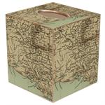Louisiana Coast Antique Map Tissue Box Cover
