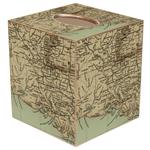 Louisiana Coast Antique Map Tissue Box Cover