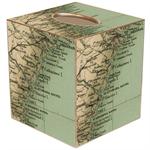 Georgia Coast Map Tissue Box Cover
