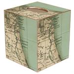 Northeast Florida Antique Map Tissue Box Cover