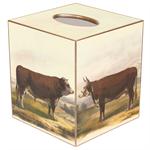 Bull Tissue Box Cover