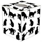 Cat Silhouette Tissue Box Cover
