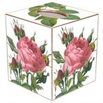Pink Cabbage Rose Tissue Box Covers
