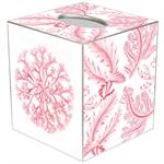 Pink Coral Tissue Box Cover