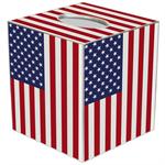 American Flag Tissue Box Cover