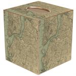 Brooklyn New York Antique Map Tissue Box Covers
