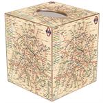 Paris Metro Map Tissue Box Cover