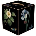 Black White Floral Tissue Box Cover