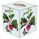 Pink Peony & Butterfly Tissue Box Cover