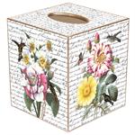Floral Bouquets with Hummingbirds Tissue Box Cover