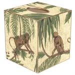 Monkey & Palms on Ivory Tissue Box Cover