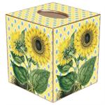 Sunflower on Yellow Provencial Tissue Box Cover