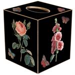 Pink Hydrangea, Rose, Hollyhock and Hyacinth Tissue Box Cover