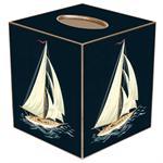 Sailboat & Anchor Tissue Box Cover
