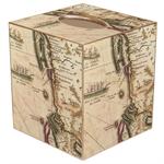 Antique New England Map Tissue Box Cover