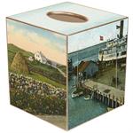 Block Island Post Card Scenes Tissue Box Cover