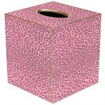Pink Leopard Tissue Box Cover
