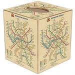 Moscow Metro Map Tissue Box Cover
