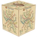 Moscow Metro Map Tissue Box Cover