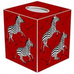 Zebra Trot Tissue Box Cover