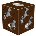 Zebra Trot Tissue Box Cover
