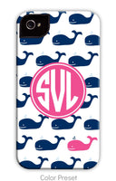 Whale Navy Repeat Phone Case
