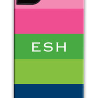 Bold Stripe: Pink, Green, and Navy Phone Case