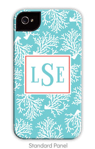 Coral Repeat Teal Phone Case