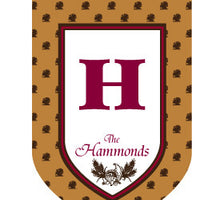 Monogrammed Thanksgiving Polka Dot House Flag