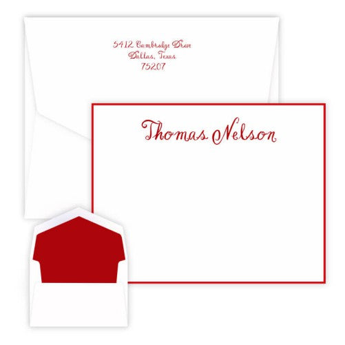 Dunbar - Raised Ink Flat Correspondence Card