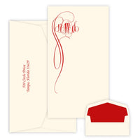 Fiona Monogram Raised Ink Flat Chesapeake Card
