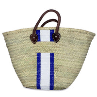 Handpainted Monogrammed Straw Beach Bag
