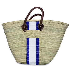 Handpainted Monogrammed Straw Beach Bag