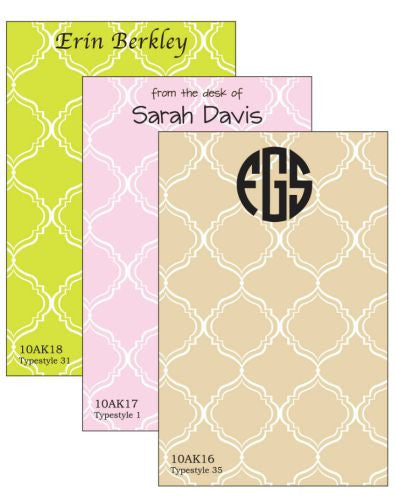 Personalized Upholstery Notepad Collection