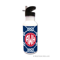 Nautical Knot Navy Water Bottle