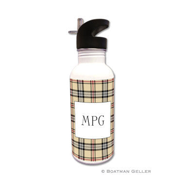 Town Plaid Water Bottle