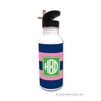 Rugby Navy & Pink Water Bottle