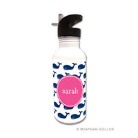 Whale Repeat Navy Water Bottle