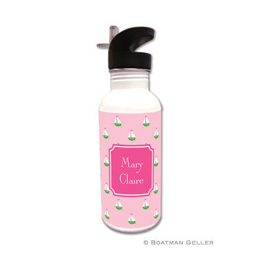 Little Sailboat Pink Water Bottle